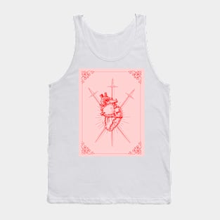 3 of swords tarot card Tank Top